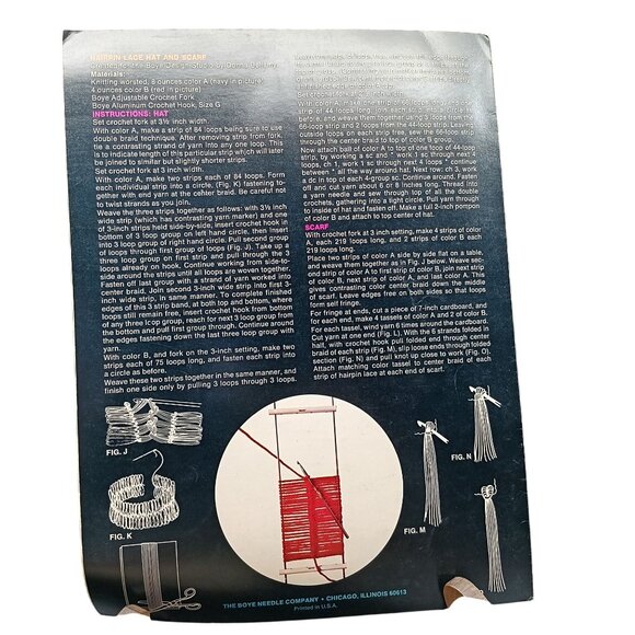 Boye Hairpin Lace Instruction Leaflet 408 - Picture 2 of 3